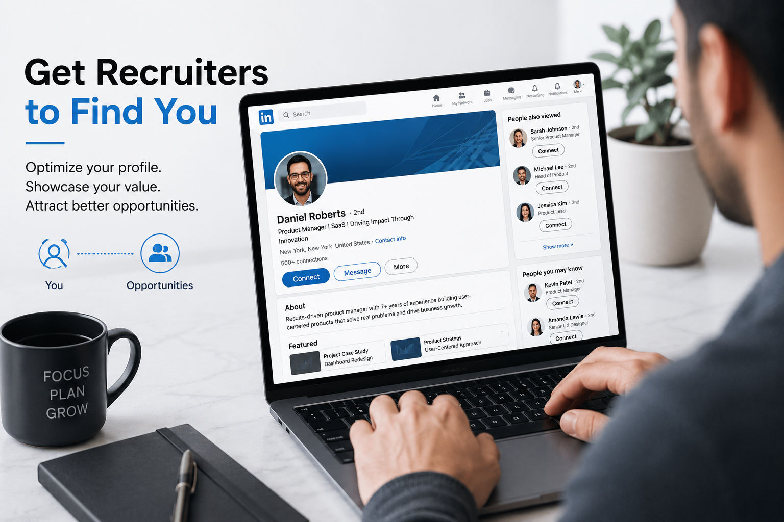 attract recruiters on LinkedIn profile example